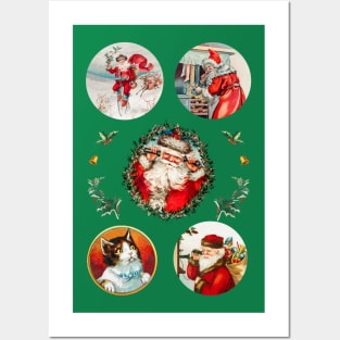 Christmas Santa Theme Collection Posters and Art